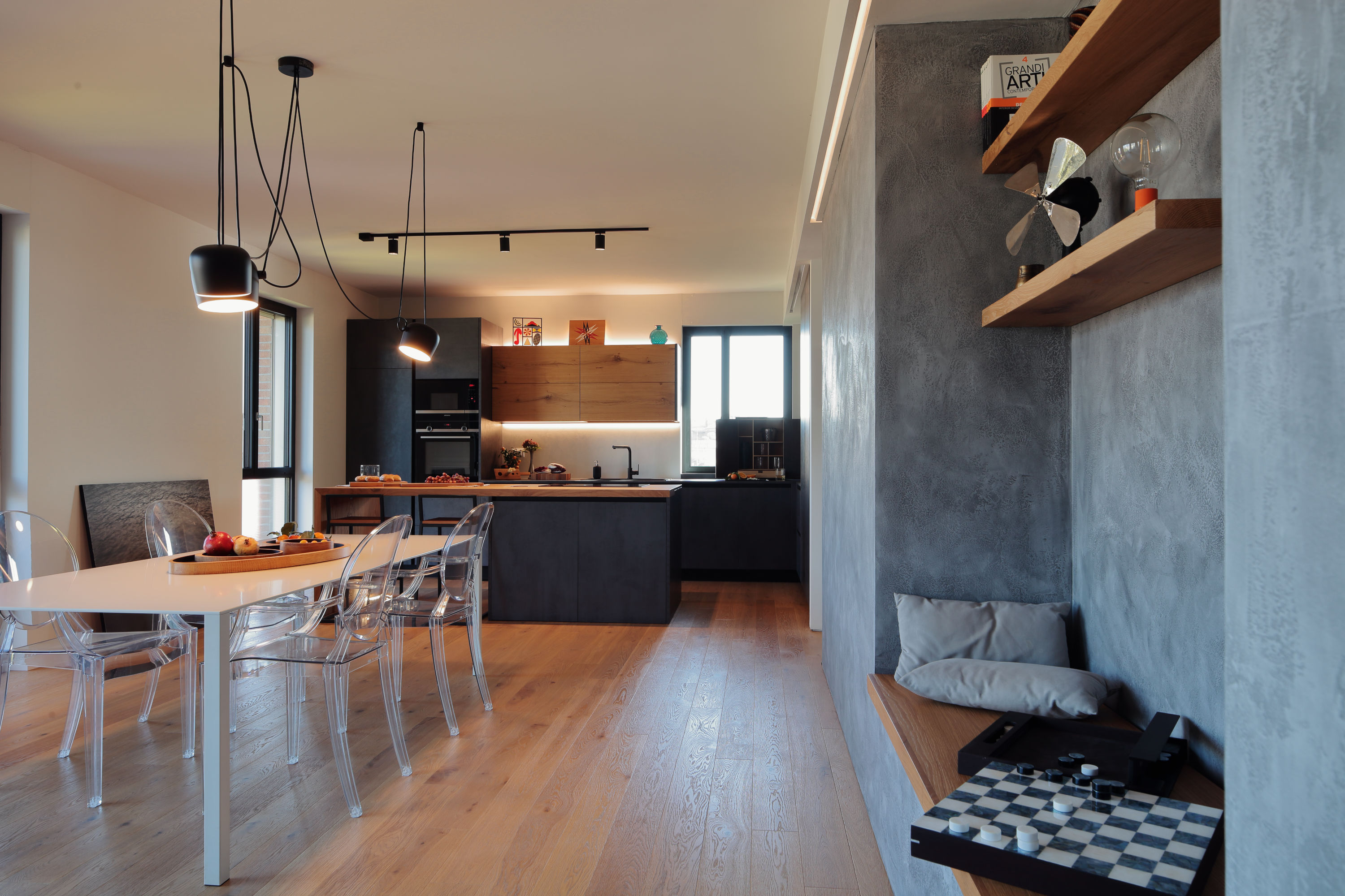 Casa EA, bespoke kitchen and living area by Deodara