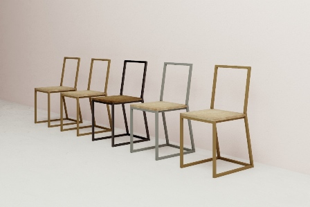 SEDIA LEGNO METALLO ALTA